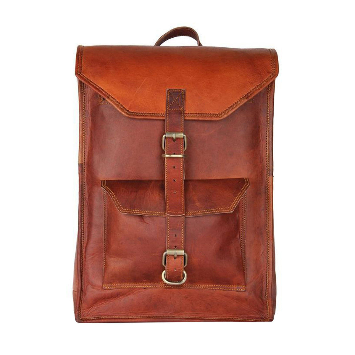 Classy Leather Bags Rhode Backpack with adjustable straps, multiple compartments, and stylish leather design.