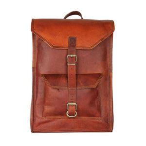 Classy Leather Bags Rhode Backpack with adjustable straps, multiple compartments, and stylish leather design.