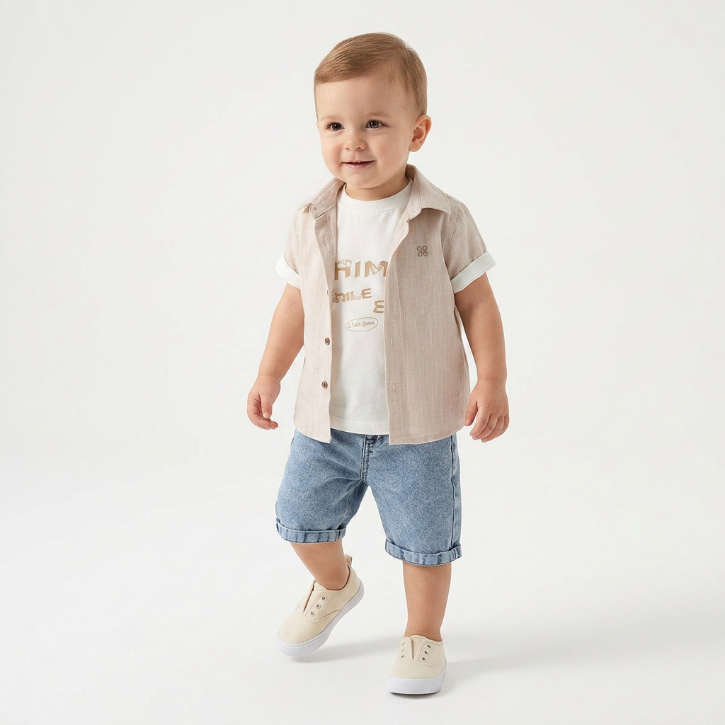 Trendy Tommy Denim Set-0