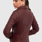 Whet Blu NYC Harper women's lambskin leather moto jacket, back view