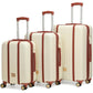Travellty Mia 3-piece expandable retro luggage set with hard shells and vintage design, perfect for stylish travel.