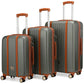 Mia 3 Piece Expandable Retro Luggage Set