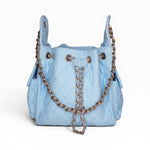 BEACH HAUS Bayshore Bucket Small in powder blue, structured bucket bag with top handles
