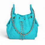 BEACH HAUS Bayshore Bucket Small turquoise bag with structured bucket shape and top handles