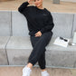 Basics Black Unisex Crewneck