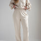 Basics Eggshell Wide Leg Sweatpant