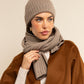 Milano (brown) - Italian 100% cashmere ribbed beanie (unisex)