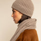 Milano (brown) - Italian 100% cashmere ribbed beanie (unisex)