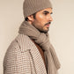 Milano (brown) - Italian 100% cashmere ribbed beanie (unisex)