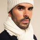 Milano (cream) - Italian 100% cashmere ribbed beanie (unisex)