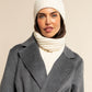 Milano (cream) - Italian 100% cashmere ribbed beanie (unisex)