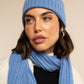 Milano (light blue) - Italian 100% cashmere ribbed beanie (unisex)