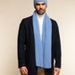 Milano (light blue) - Italian 100% cashmere ribbed beanie (unisex)