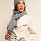 Milano (light grey) - Italian 100% cashmere ribbed beanie (unisex)