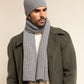 Milano (light grey) - Italian 100% cashmere ribbed beanie (unisex)