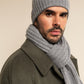 Milano (light grey) - Italian 100% cashmere ribbed beanie (unisex)
