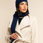 Milano (navy blue) - Italian 100% cashmere ribbed beanie (unisex)