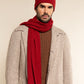 Milano (red) - Italian 100% cashmere ribbed beanie (unisex)