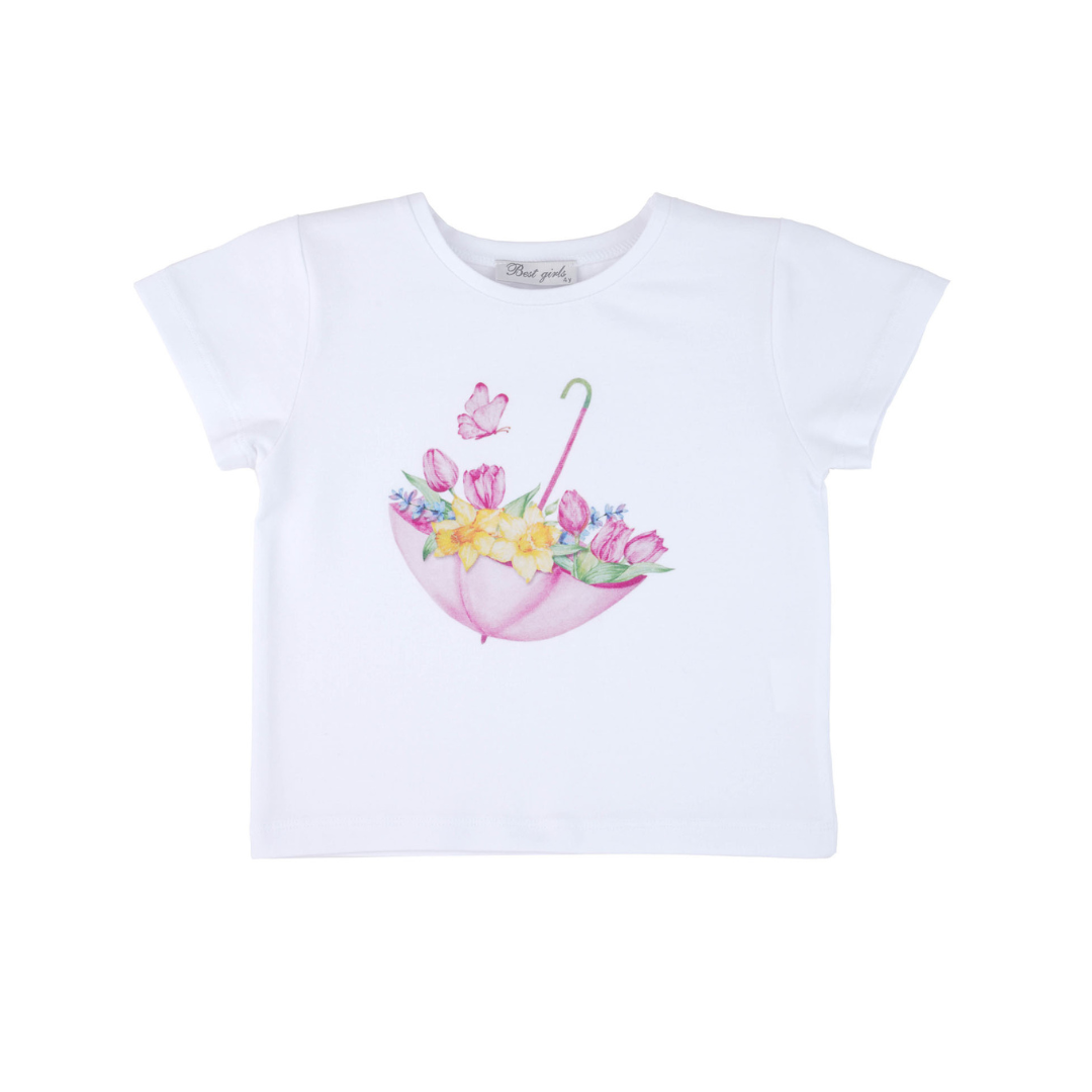 Tulip Umbrella Cotton Girls' Outfit-4