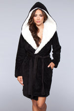 1817 Janet Plush Fleece Color Block Robe-0