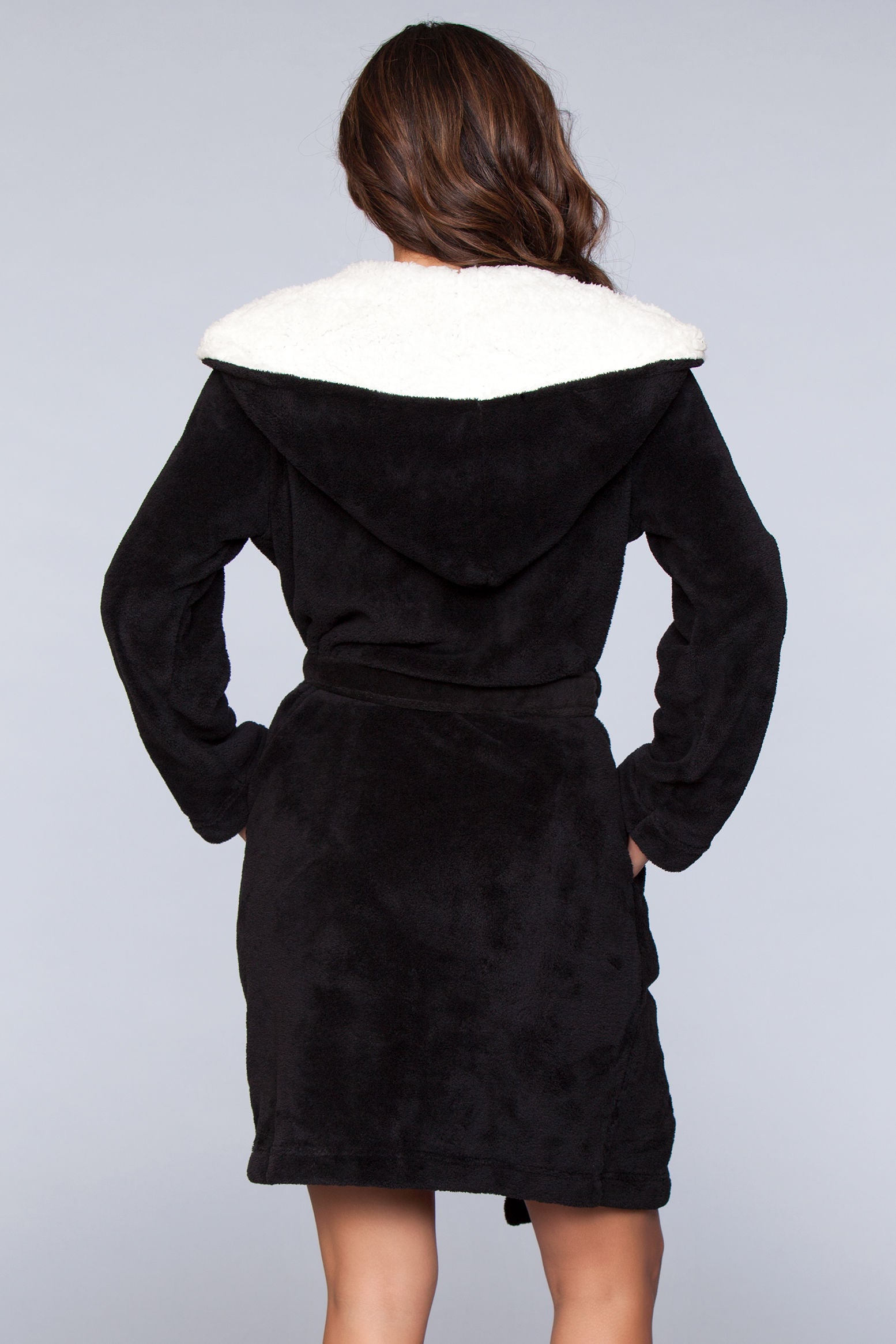 1817 Janet Plush Fleece Color Block Robe-4