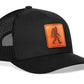 Bigfoot Trucker Hat  |  Leather Sasquatch Snapback