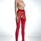 Amour Black Diamond Red 30/60 DEN Open Crotch Tights