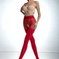 Amour Black Diamond Red 30/60 DEN Open Crotch Tights