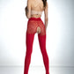 Amour Black Diamond Red 30/60 DEN Open Crotch Tights