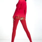 Amour Black Diamond Red 30/60 DEN Open Crotch Tights