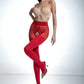 Amour Black Diamond Red 30/60 DEN Open Crotch Tights