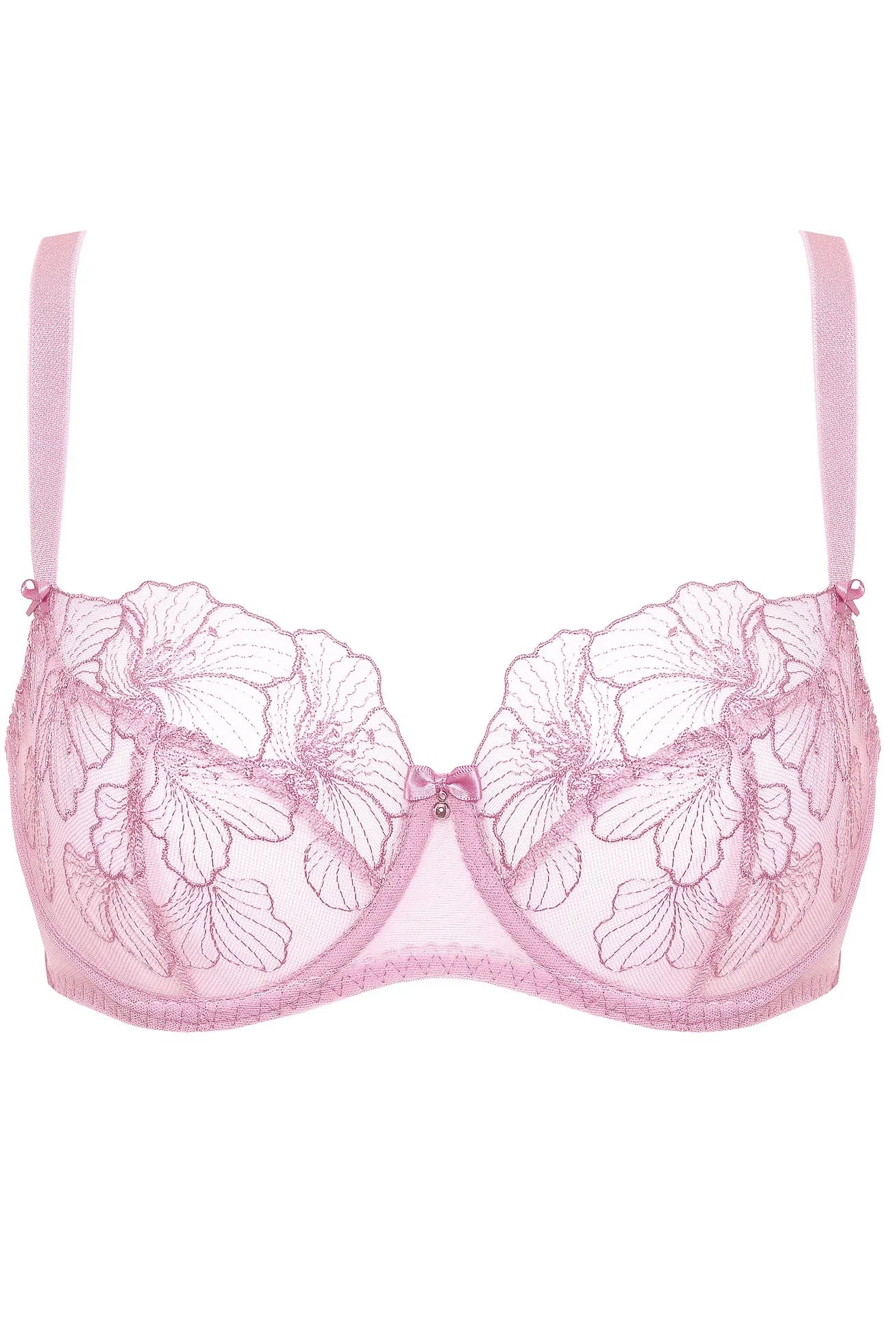 Gorteks Bloom Sheer Mesh Floral Embroidered Bra-4