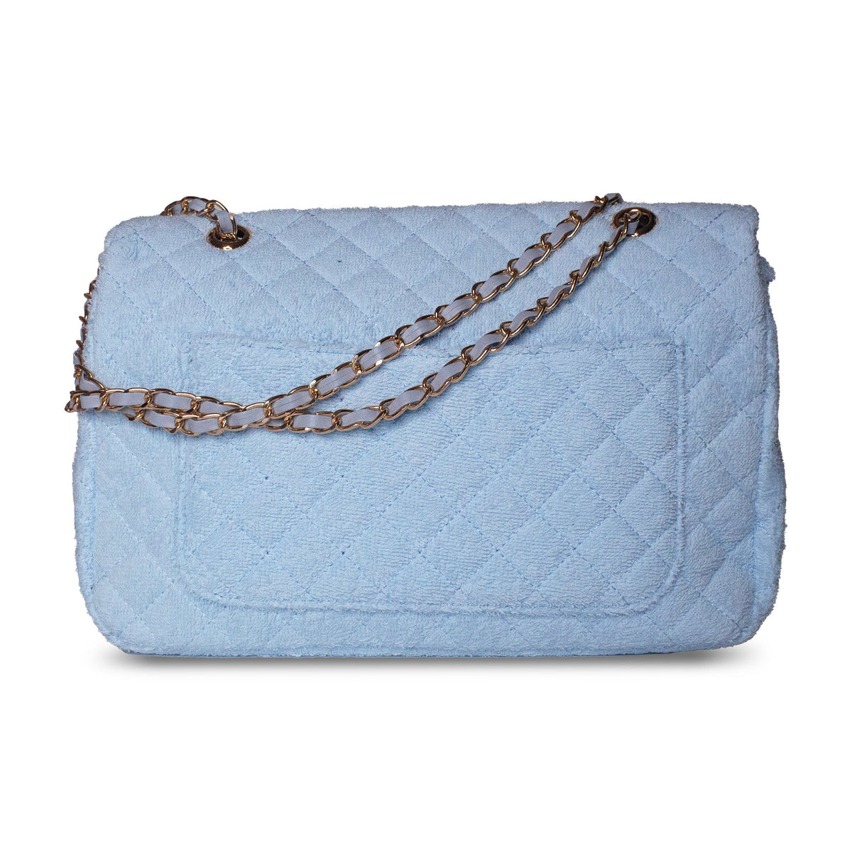 BEACH HAUS Medium Shoreline Flap in powder blue, back view