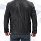 Boehmer Mens Black Shearling Leather Jacket