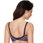 Gorteks Scarlet Navy Blue Semi Sheer Half Padded Bra-1