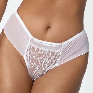 Axami White Angel Sheer Brazilian Thong Panty-0