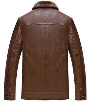 Brown Fur Leather Jacket