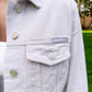 But God Cropped Denim Jacket
