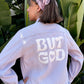 But God Cropped Denim Jacket