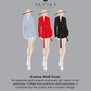 Karina Midi Cashmere Wool Blend Coat In Ruby