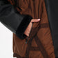 Sienna Genuine Lamb Leather Polar Fox Fur Trim Jacket in Umber