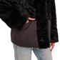 Kaia Eco-Fur Down Fill Coat in Black