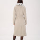 Genuine Arctic Fox Virgin Wool Wrap Coat
