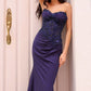 Nox Anabel C1345 Long Strapless Sweetheart Corset Bodice Mermaid Gown