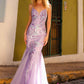 Nox Anabel C1416 Long Sequin Embroidery V-Neck Open Back Mermaid Gown