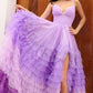 Nox Anabel C1420 Long Ombre Tiered Ruffled Skirt A-Line Slit Gown