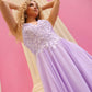 Nox Anabel C1462 Long A-Line Flowy Chiffon Embroidered Lace Dress