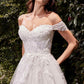 Ladivine C159W Off The Shoulder A-Line Lace & Tulle Wedding Dress