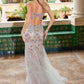 Nox Anabel C1606 Fully Sequin Tulle Sleeveless Mermaid Gown