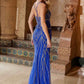 Nox Anabel C1607 Dazzling Floor-Length Beaded Tulle Dress Lace-Up Back